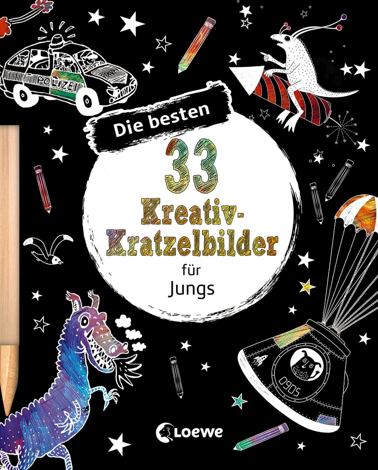 Cover: 9783743207363 | Die besten 33 Kreativ-Kratzelbilder für Jungs | Loewe Kratzel-Welt