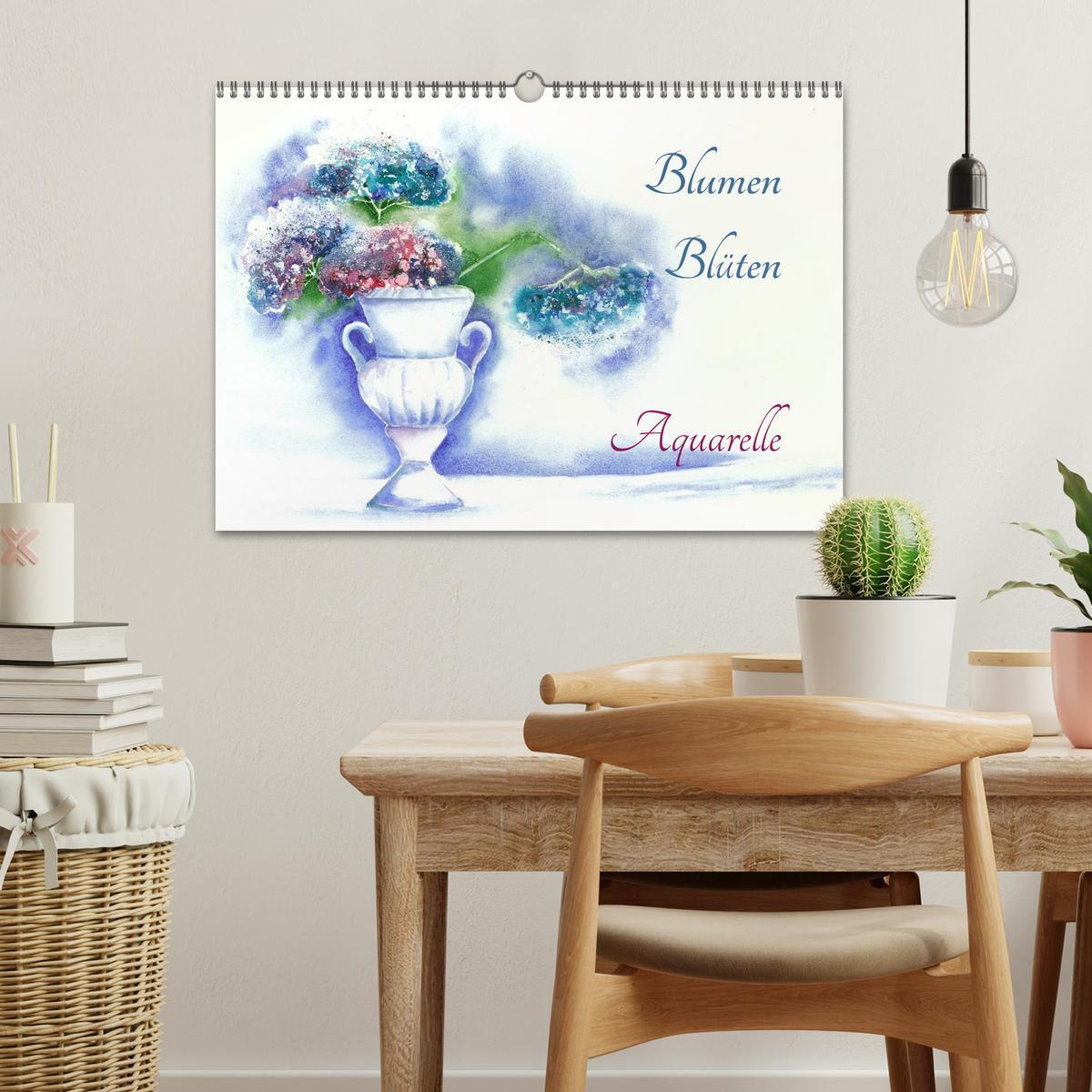 Bild: 9783435502400 | Blumen Blüten Aquarelle (Wandkalender 2025 DIN A3 quer), CALVENDO...