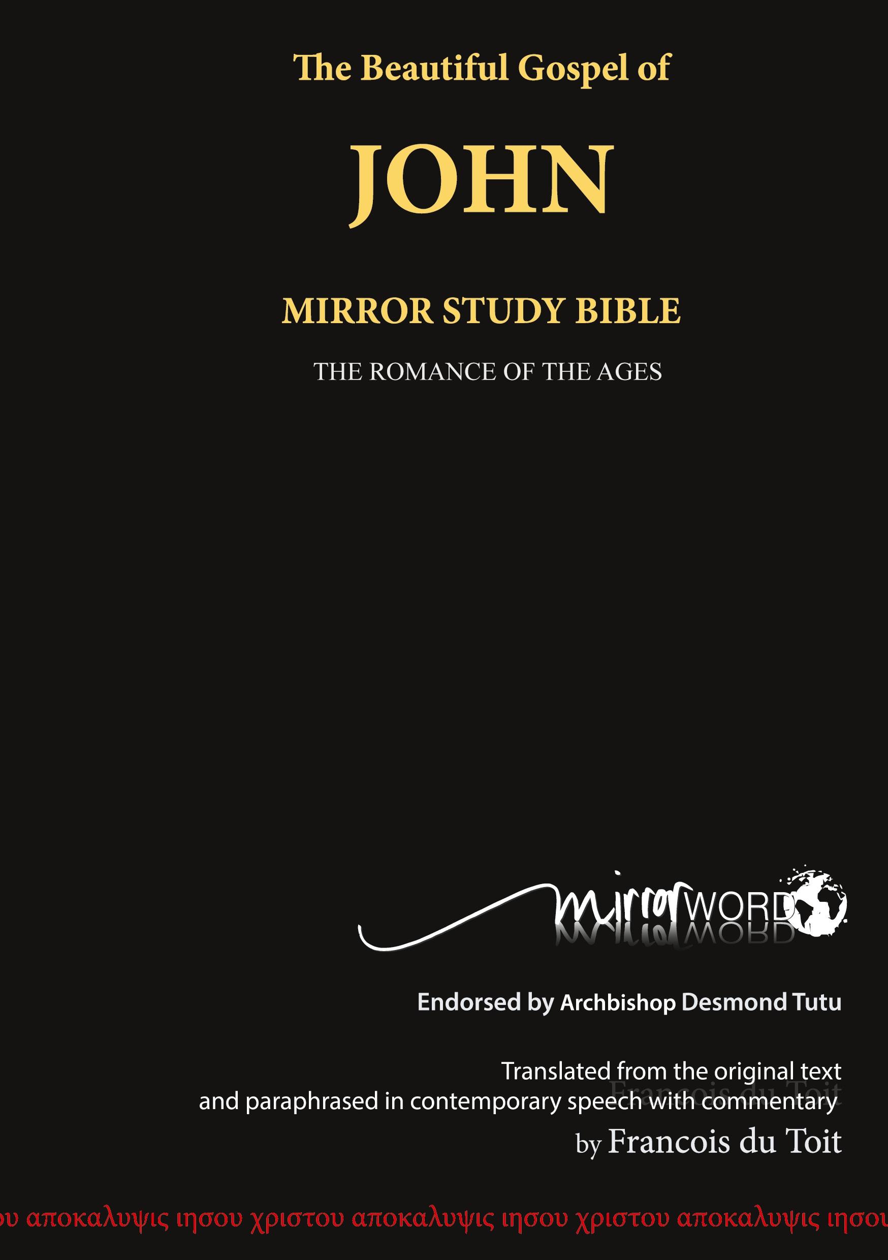 Cover: 9780992230326 | The Gospel of John | Mirror Study Bible | Francois Du Toit | Buch