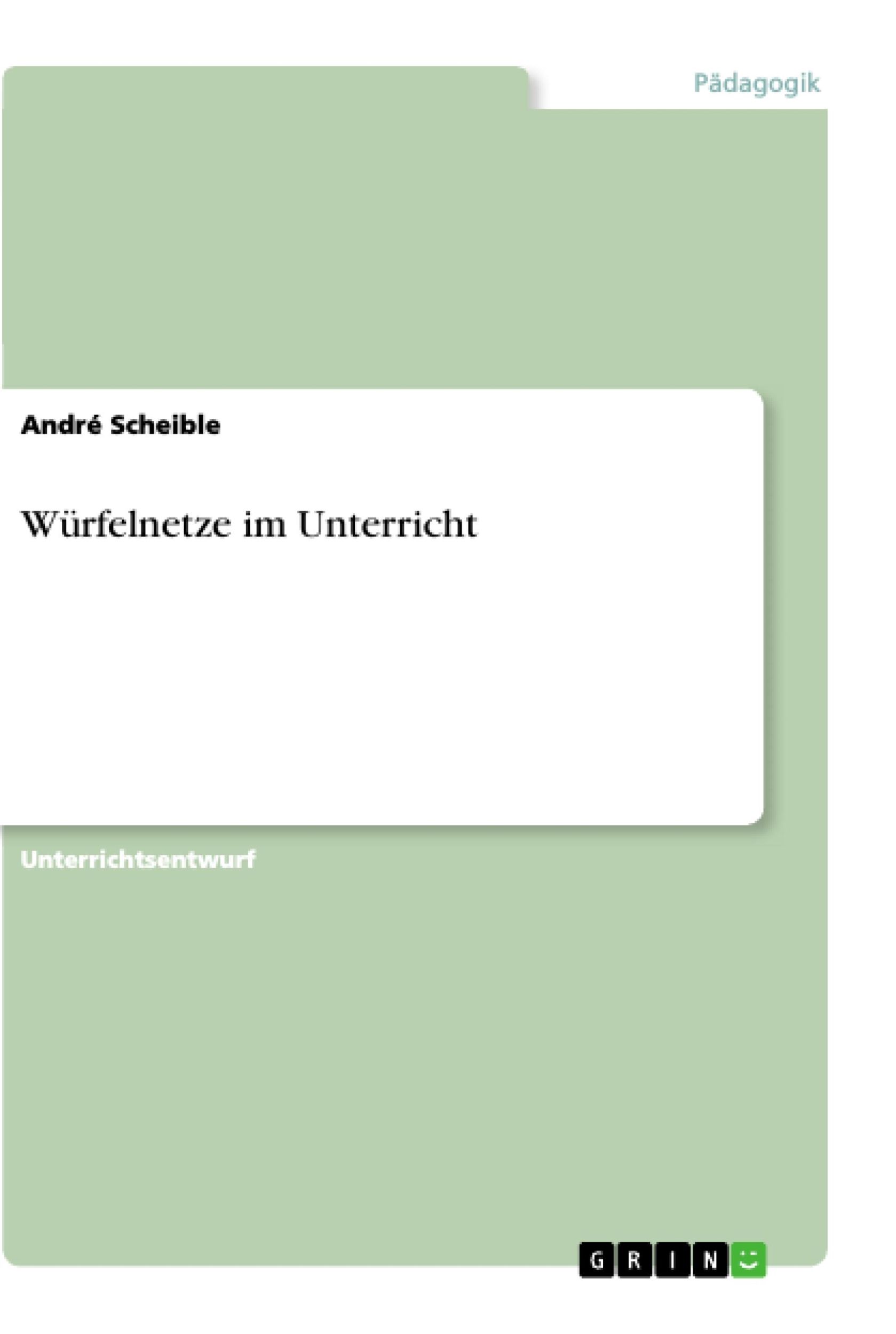 Cover: 9783638695046 | Würfelnetze im Unterricht | André Scheible | Taschenbuch | Paperback