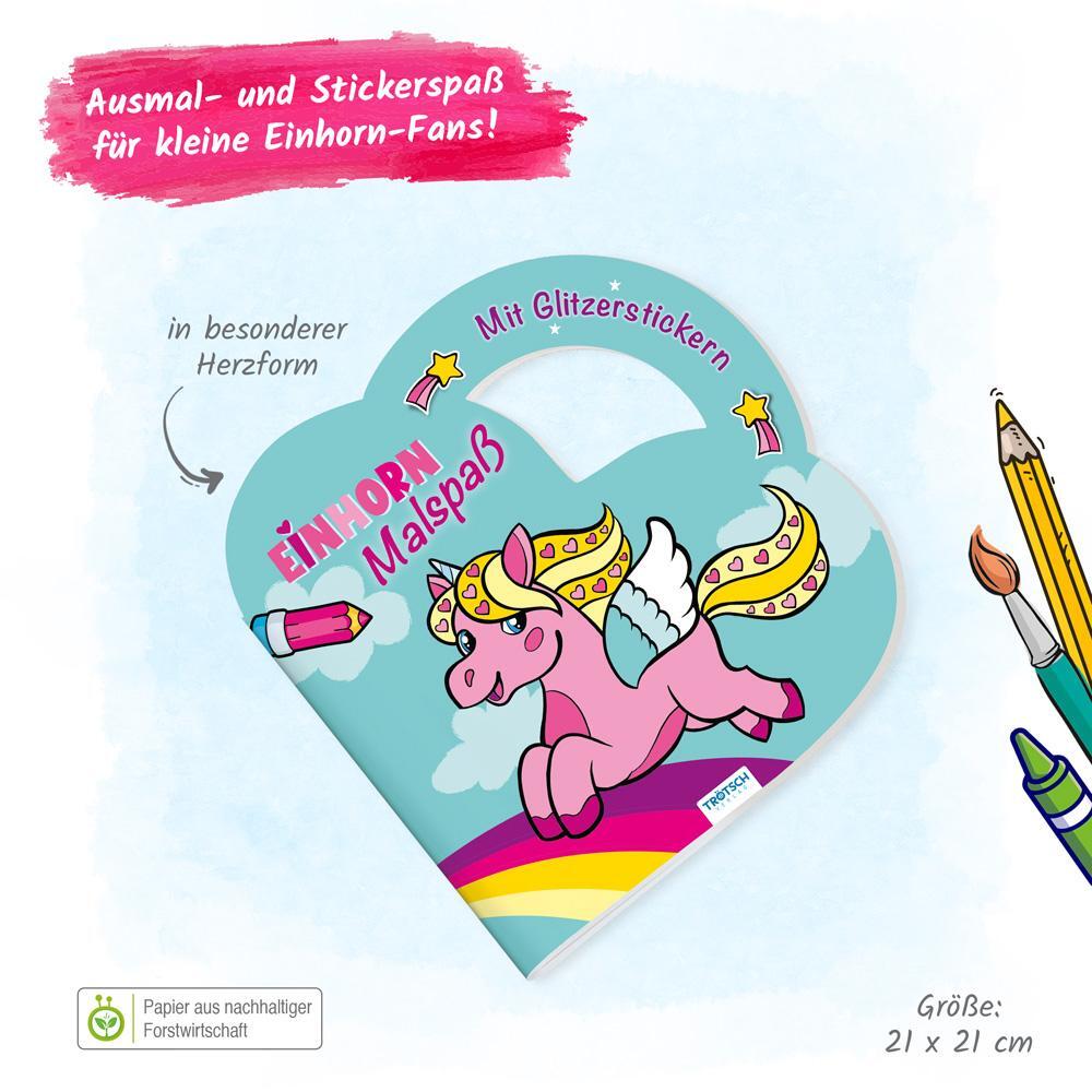 Bild: 9783988020727 | Trötsch Malbuch Stickermalbuch Einhorn Malspaß | Trötsch Verlag | 2023