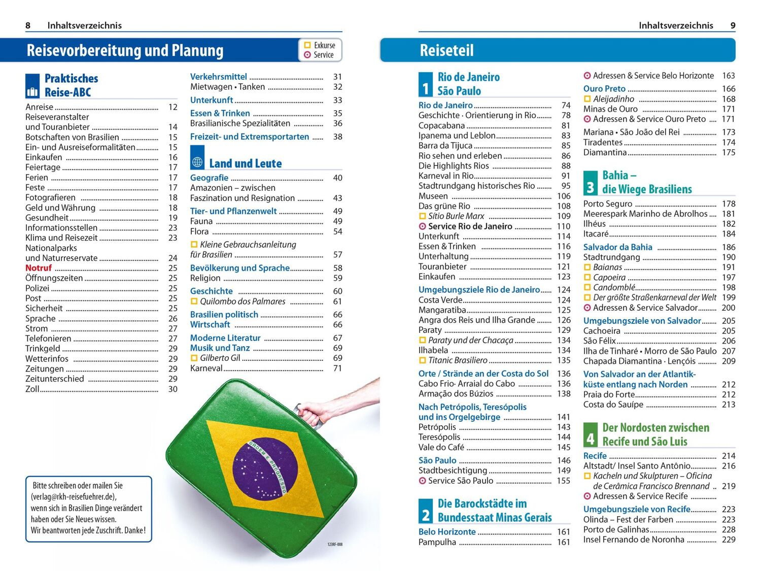 Bild: 9783896623560 | Reise Know-How Reiseführer Brasilien kompakt | Helmut Hermann (u. a.)