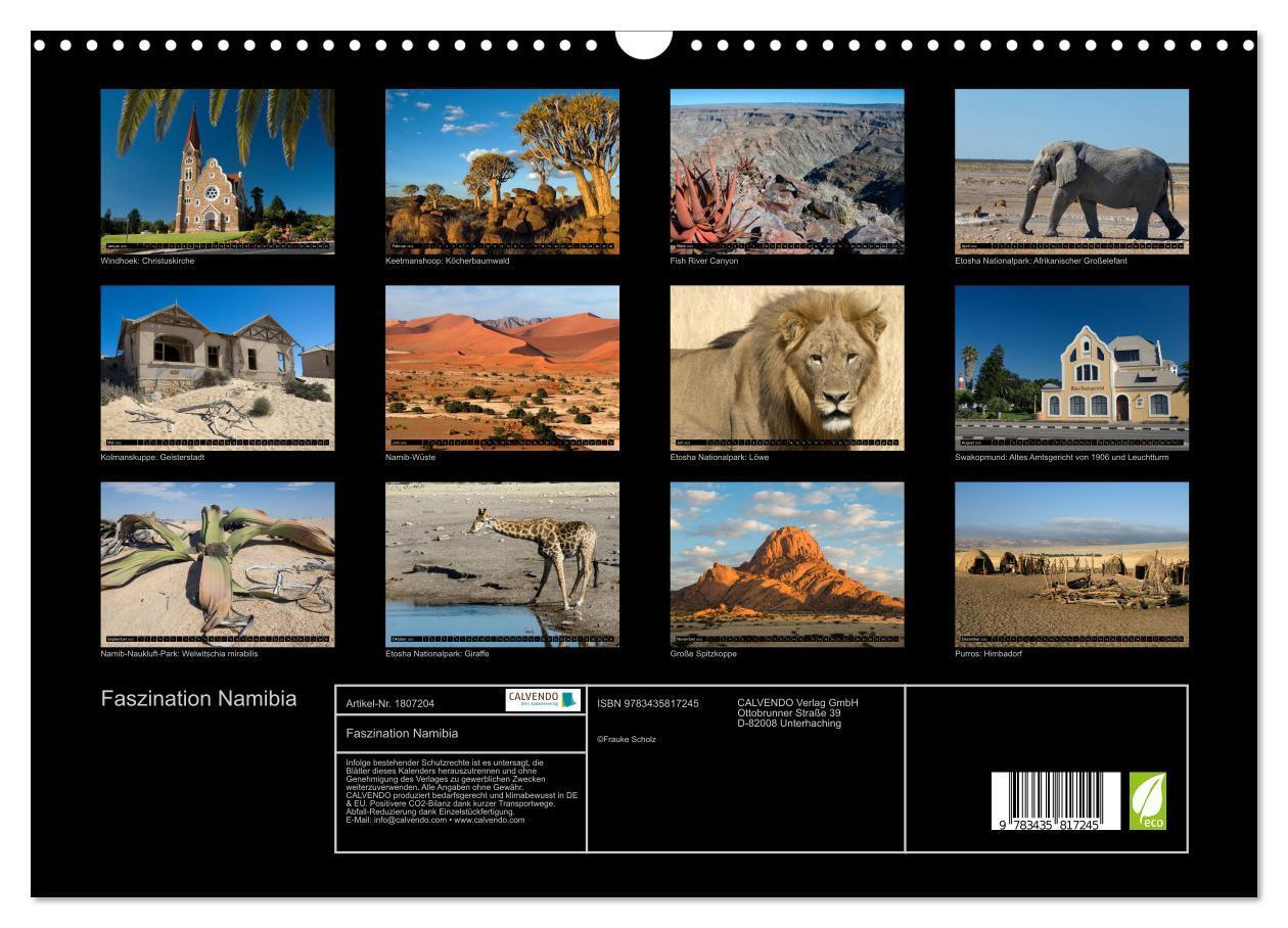 Bild: 9783435817245 | Faszination Namibia (Wandkalender 2025 DIN A3 quer), CALVENDO...