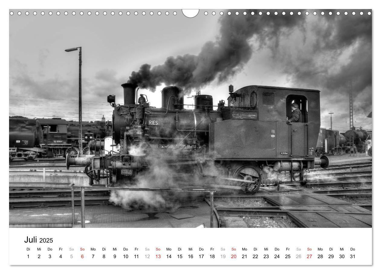 Bild: 9783435375288 | Unter Dampf - Eisenbahnromantik in schwarz-weiß (Wandkalender 2025...