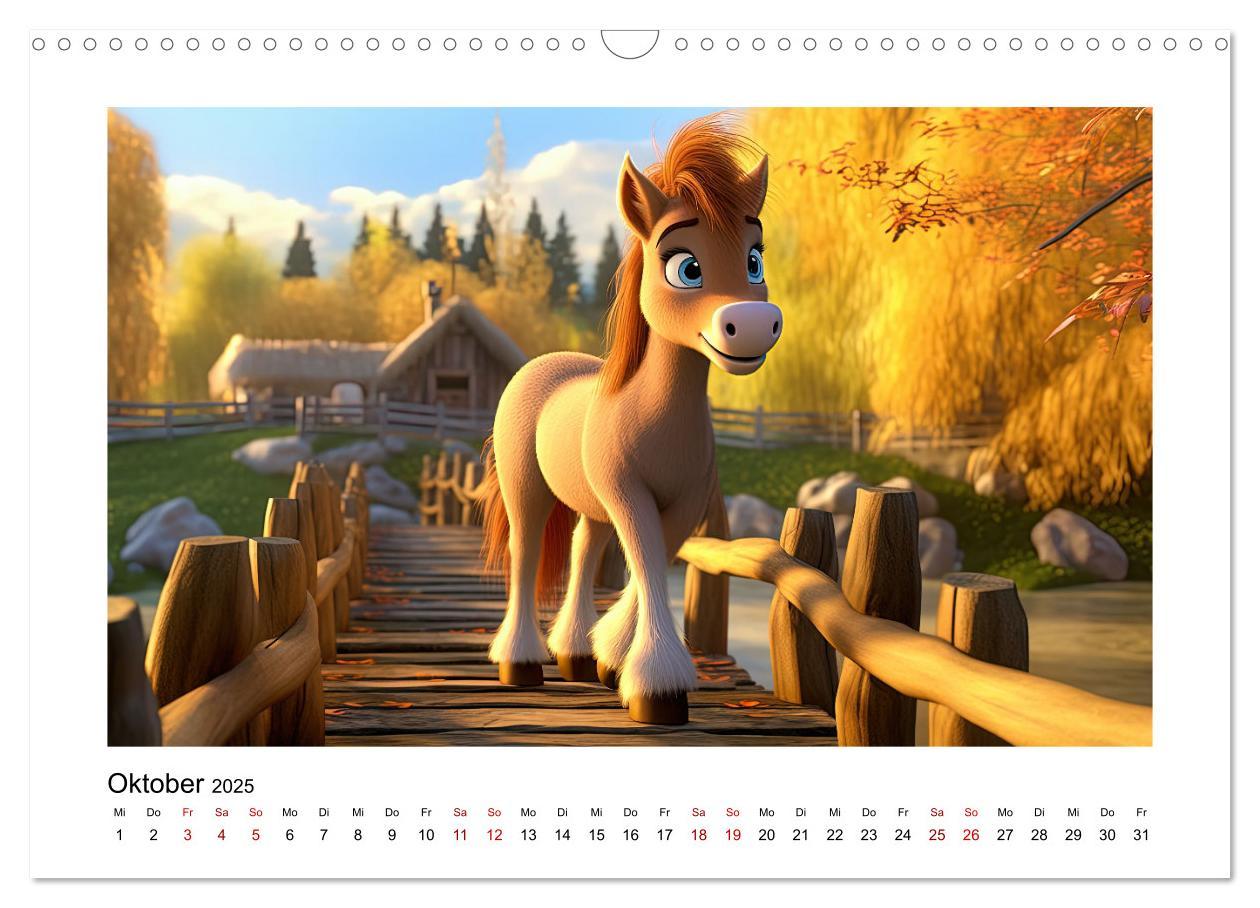 Bild: 9783383883088 | Niedliche Ponys (Wandkalender 2025 DIN A3 quer), CALVENDO...