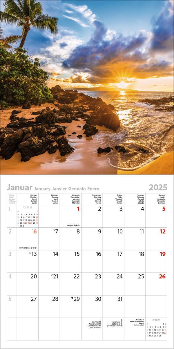 Bild: 9783731876465 | Trauminseln 2025 | Verlag Korsch | Kalender | 13 S. | Deutsch | 2025