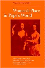 Cover: 9780521363082 | Women's Place in Pope's World | Valerie Rumbold (u. a.) | Buch | 2006