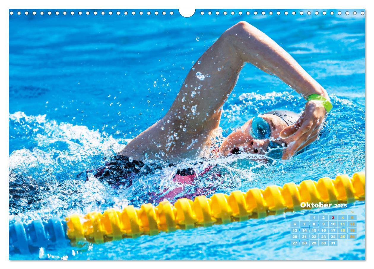 Bild: 9783383884788 | Schwimmen: Sport auf blauen Bahnen (Wandkalender 2025 DIN A3 quer),...