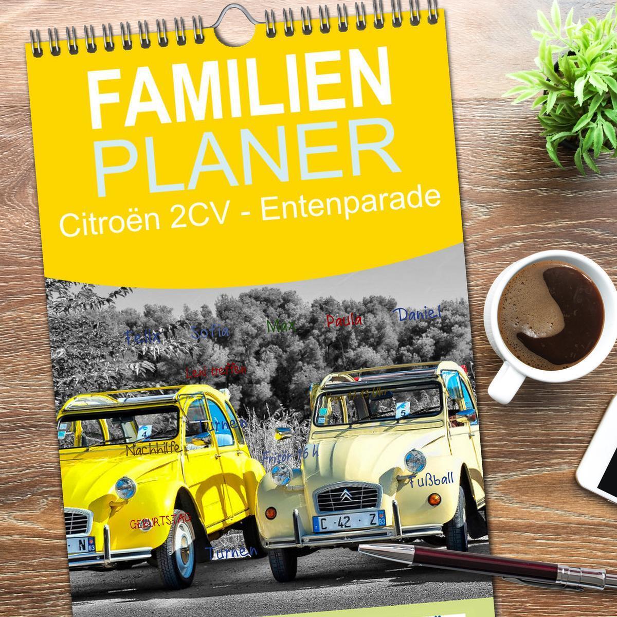 Bild: 9783457096512 | Familienplaner 2025 - Citroën 2CV - Entenparade mit 5 Spalten...