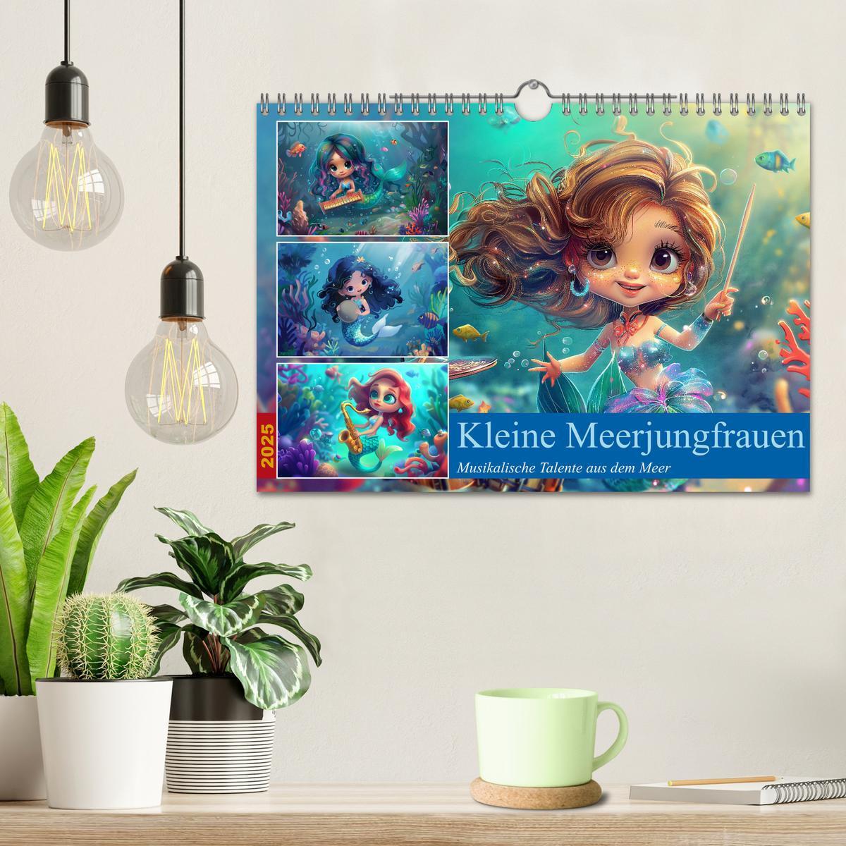 Bild: 9783383812989 | Kleine Meerjungfrauen (Wandkalender 2025 DIN A4 quer), CALVENDO...