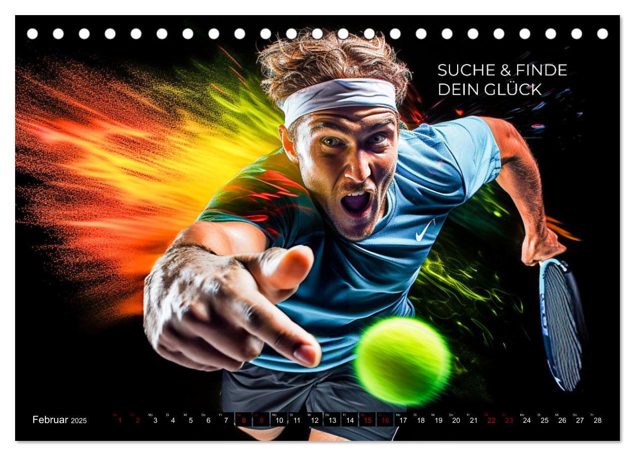 Bild: 9783383874307 | Tennis und Motivation (Tischkalender 2025 DIN A5 quer), CALVENDO...