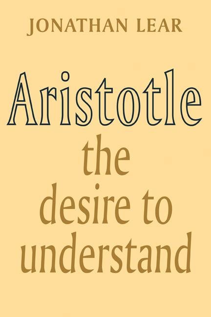 Cover: 9780521347624 | Aristotle | The Desire to Understand | Jonathan Lear | Taschenbuch