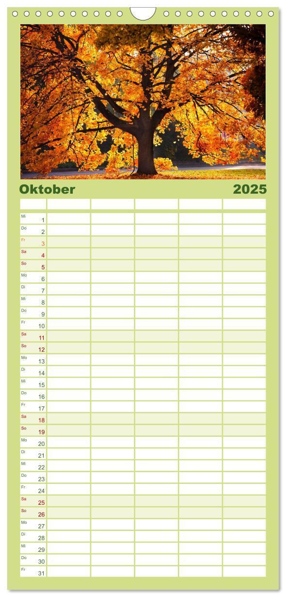 Bild: 9783457120286 | Familienplaner 2025 - Farben der Natur mit 5 Spalten (Wandkalender,...