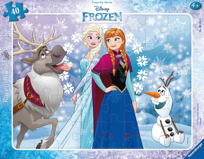 Cover: 4005556061419 | Ravensburger Kinderpuzzle - 06141 Anna und Elsa - Rahmenpuzzle für...