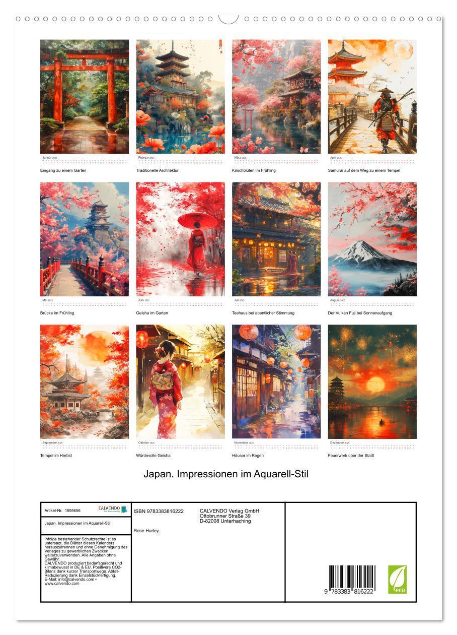 Bild: 9783383816222 | Japan. Impressionen im Aquarell-Stil (hochwertiger Premium...