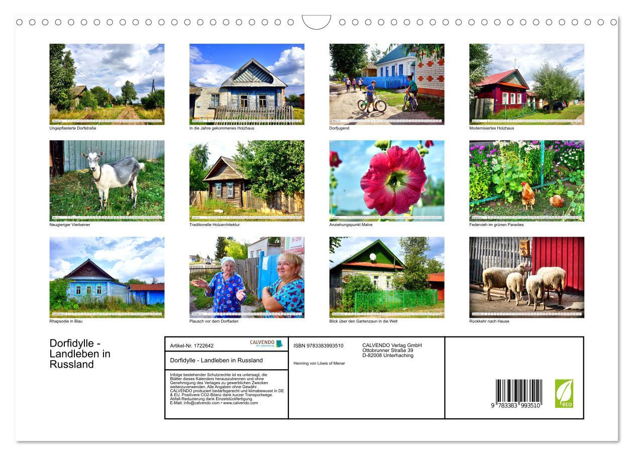 Bild: 9783383993510 | Dorfidylle - Landleben in Russland (Wandkalender 2025 DIN A3 quer),...