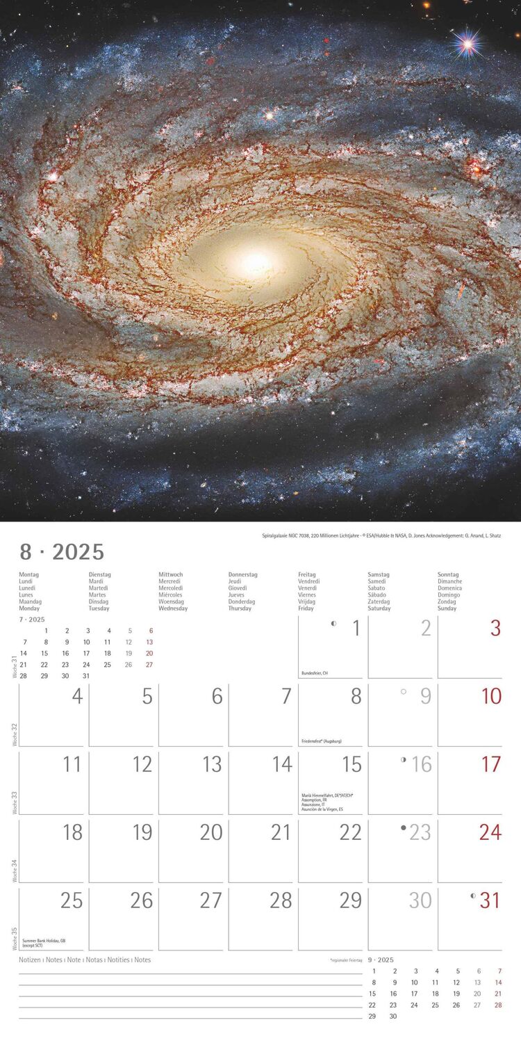 Bild: 4251732343163 | Space 2025 - Broschürenkalender 30x30 cm (30x60 geöffnet) -...