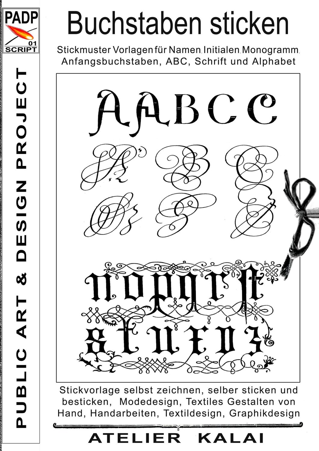 Cover: 9783734794124 | PADP-Script 001: Buchstaben sticken | K-Winter Atelier-Kalai | Buch