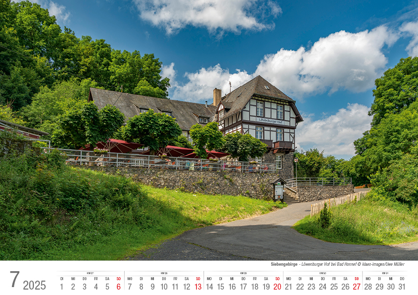 Bild: 9783965352100 | Siebengebirge 2025 Bildkalender A4 quer, spiralgebunden | Holger Klaes