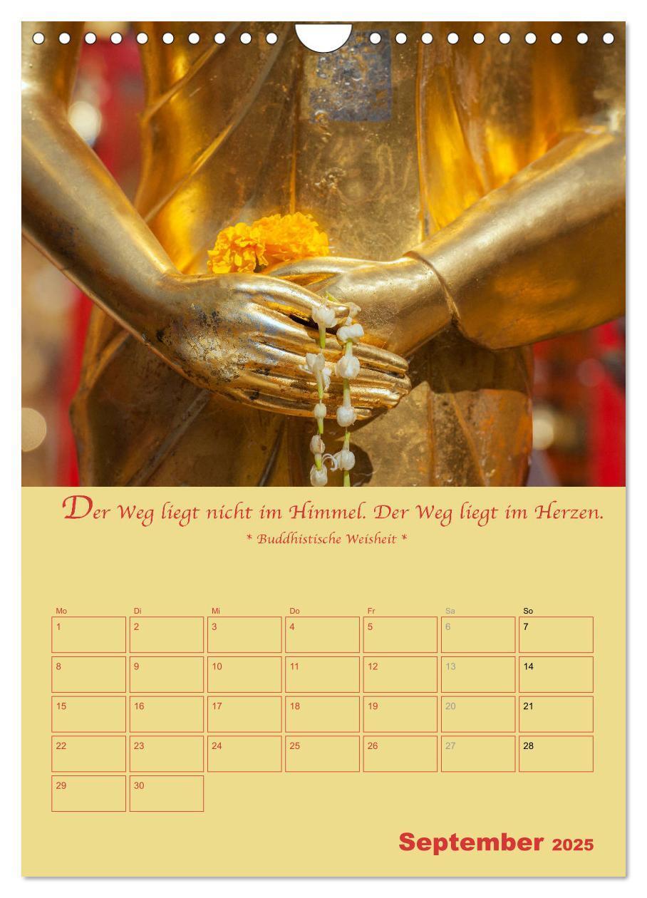 Bild: 9783435928484 | BUDDHA IN GOLD - Mit buddhistischen Sprüchen (Wandkalender 2025 DIN...