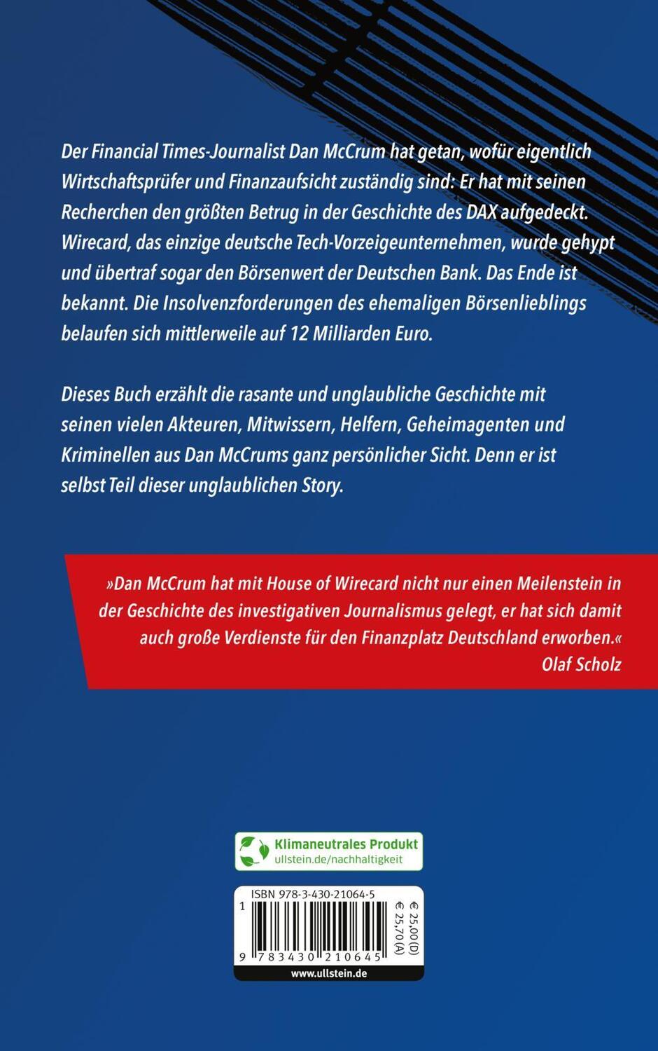 Rückseite: 9783430210645 | House of Wirecard | Dan McCrum | Buch | 464 S. | Deutsch | 2022