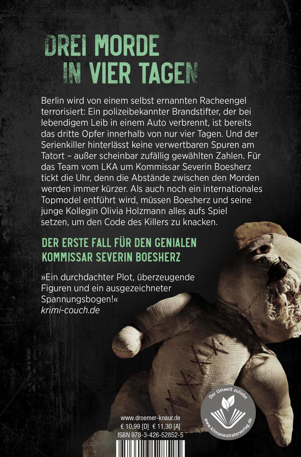 Rückseite: 9783426528525 | Bis in den Tod hinein | Ein Bösherz-Thriller | Vincent Kliesch | Buch