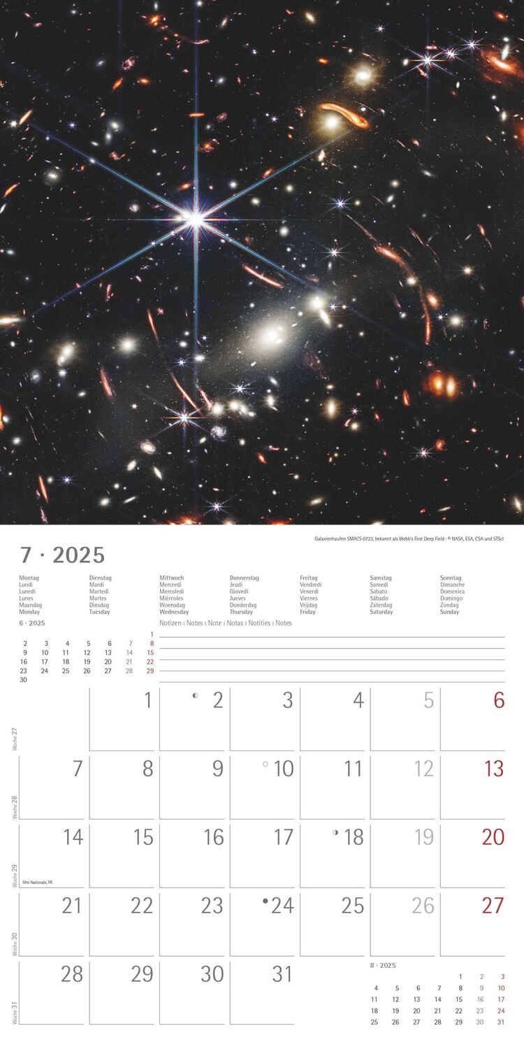 Bild: 4251732343163 | Space 2025 - Broschürenkalender 30x30 cm (30x60 geöffnet) -...