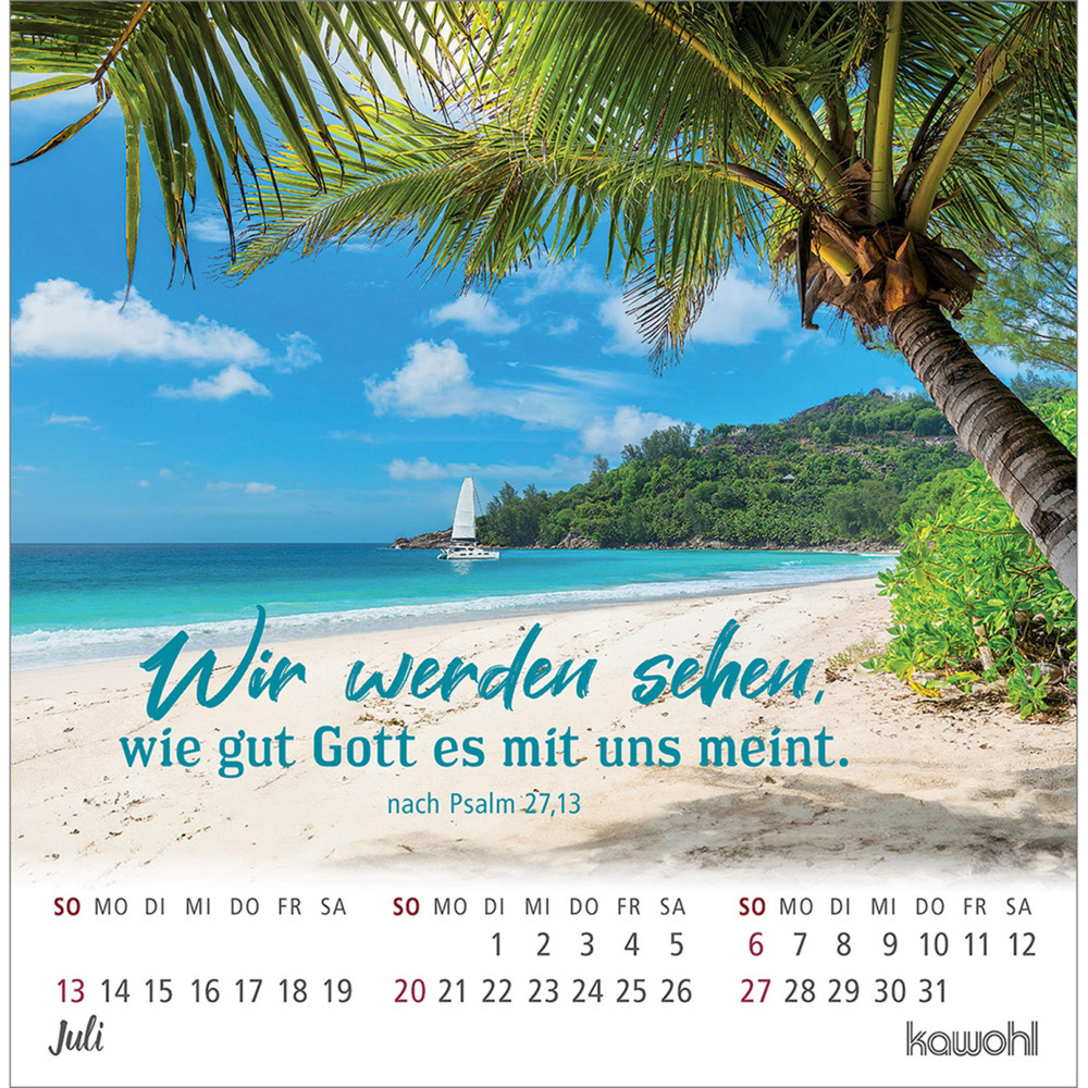 Bild: 9783754879856 | Ankommen &amp; leben 2025 | Postkartenkalender mit Bibelwort-Herzstücken