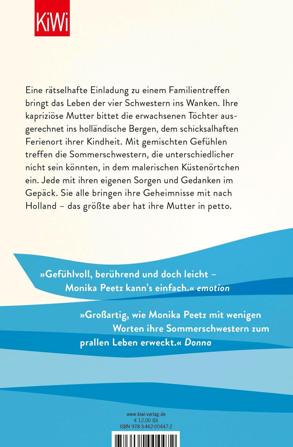 Rückseite: 9783462004472 | Sommerschwestern | Monika Peetz | Taschenbuch | 295 S. | Deutsch