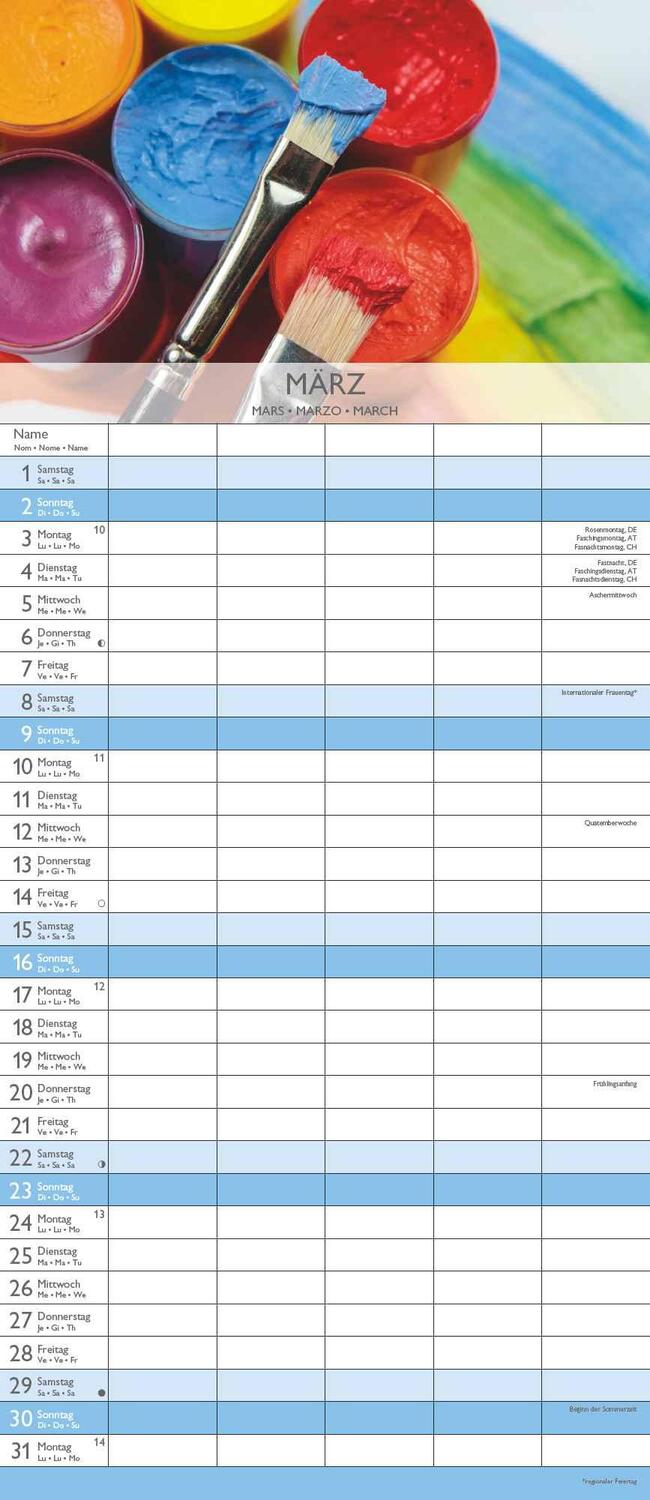 Bild: 4251732341404 | Glücksmomente 2025 Familienplaner - Familienkalender - Wandkalender...