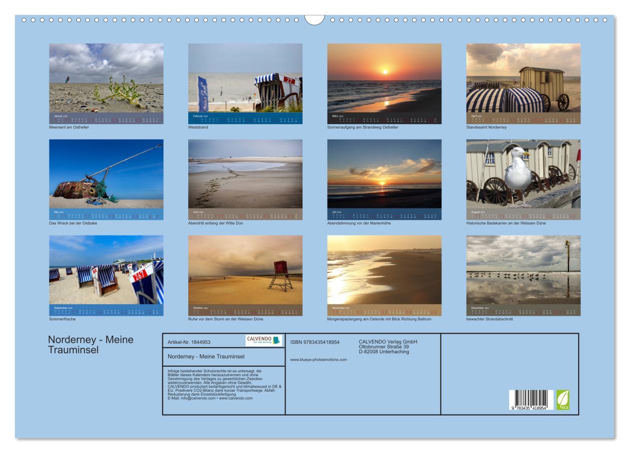 Bild: 9783435418954 | Norderney - Meine Trauminsel (Wandkalender 2025 DIN A2 quer),...