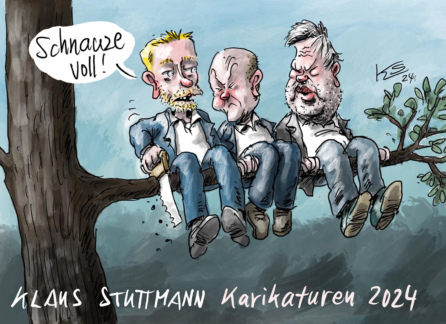 Cover: 9783946972884 | Stuttmann Karikaturen 2024 | Klaus Stuttmann (u. a.) | Taschenbuch