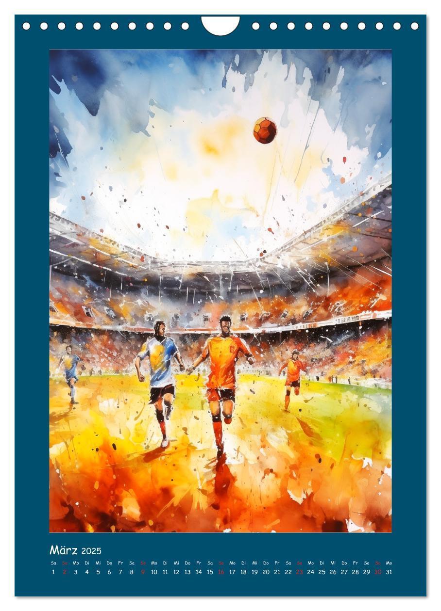 Bild: 9783383806841 | Leidenschaft Fussball. Stadionstimmung im Aquarellstil...