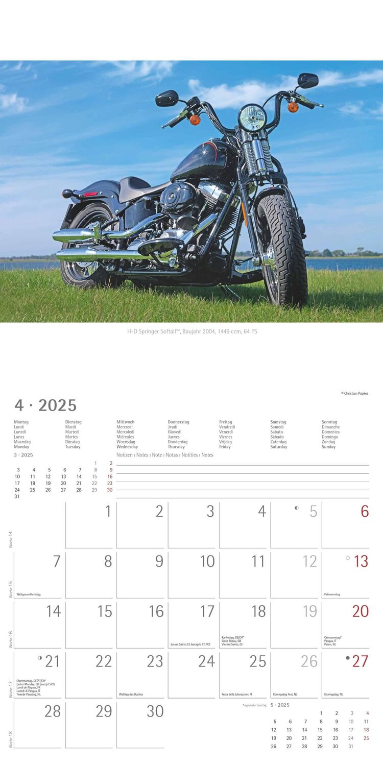 Bild: 4251732340940 | Harleys 2025 - Broschürenkalender 30x30 cm (30x60 geöffnet) -...