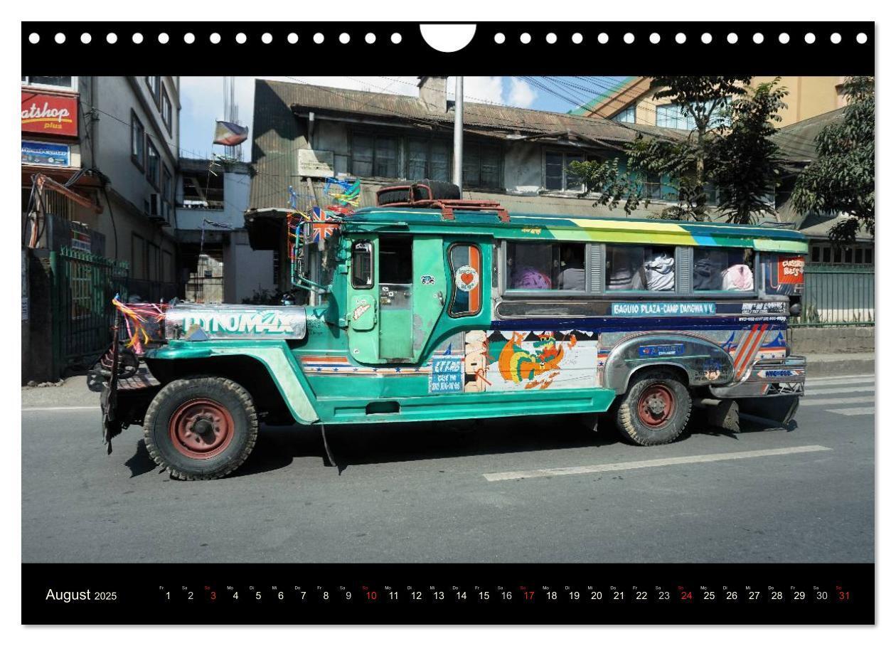 Bild: 9783435600502 | Jeepneys (Wandkalender 2025 DIN A4 quer), CALVENDO Monatskalender