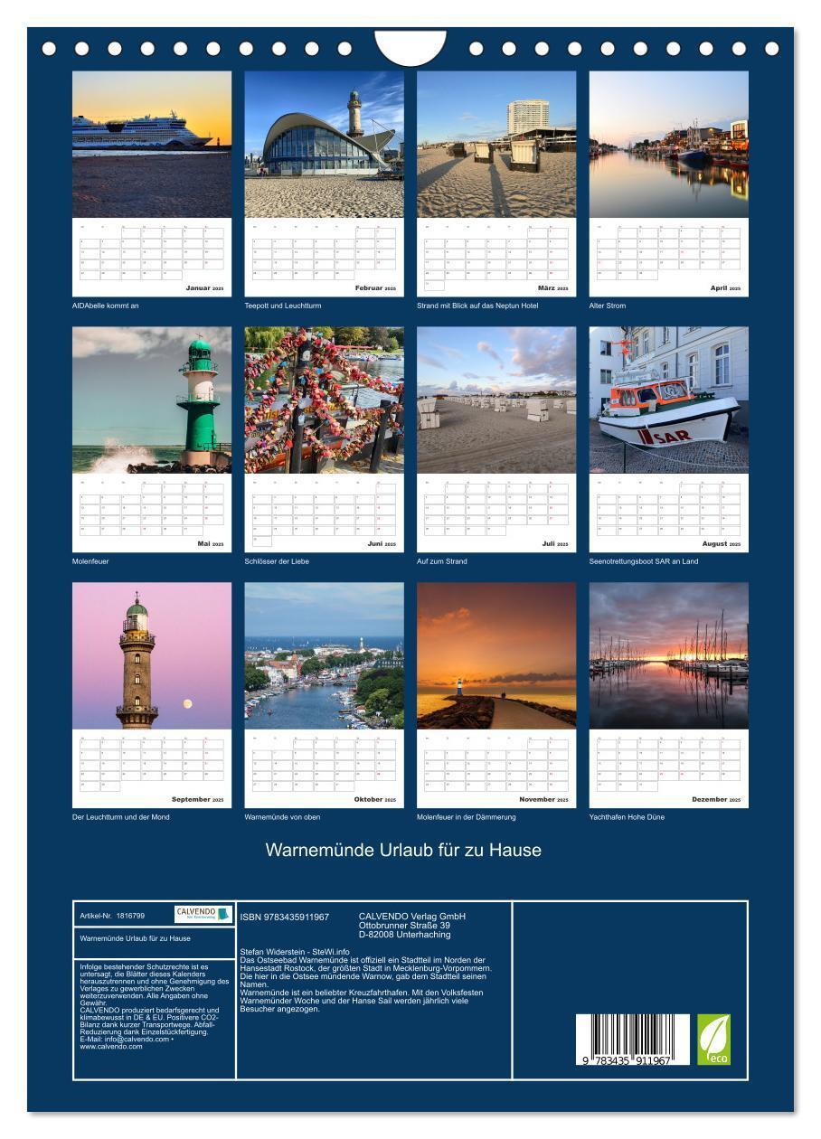 Bild: 9783435911967 | Warnemünde Urlaub für zu Hause (Wandkalender 2025 DIN A4 hoch),...