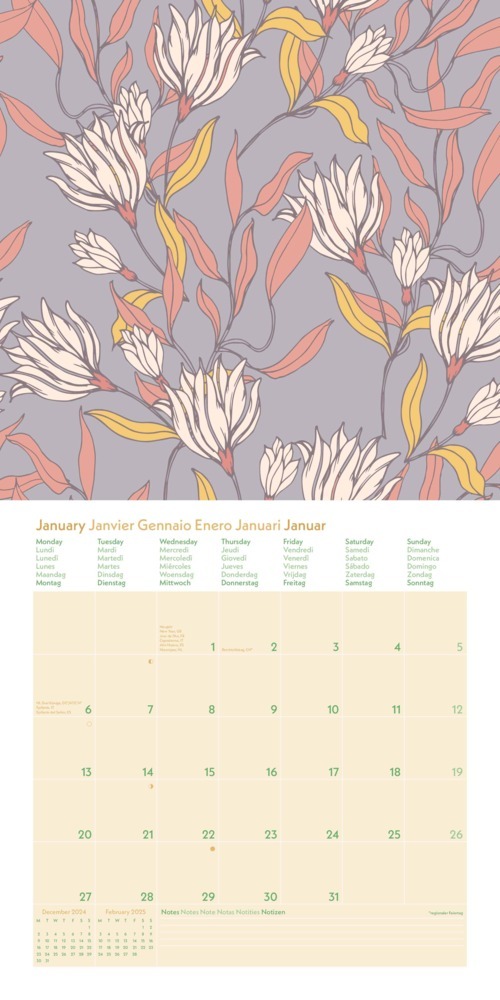 Bild: 4002725981721 | GreenLine Floral 2025 Broschürenkalender, 30x30cm, Wandkalender mit...