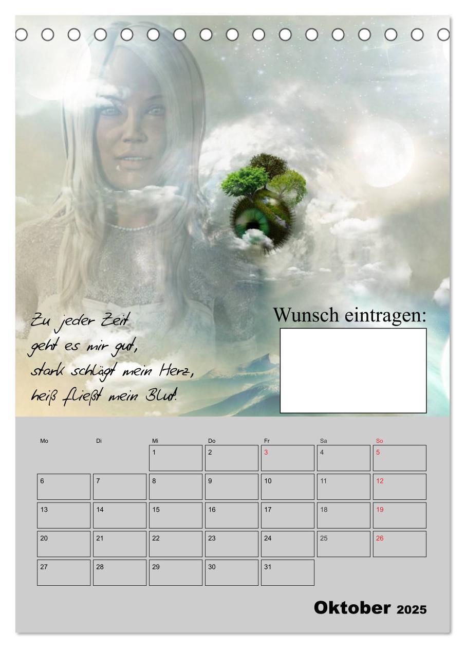 Bild: 9783457017487 | Wunsch- und Zauberkalender (Tischkalender 2025 DIN A5 hoch),...