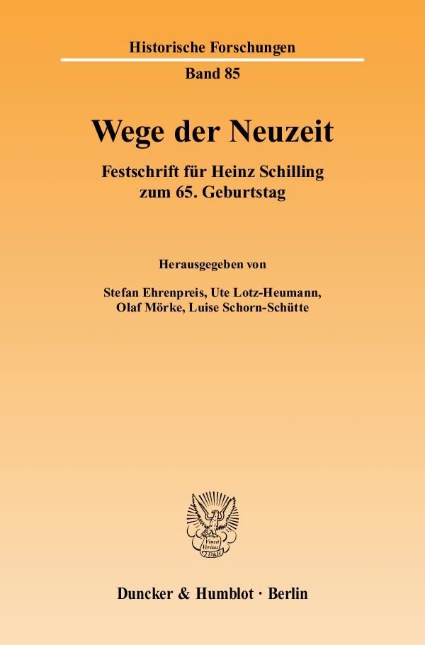 Cover: 9783428123940 | Wege der Neuzeit | Stefan Ehrenpreis (u. a.) | Taschenbuch | 656 S.