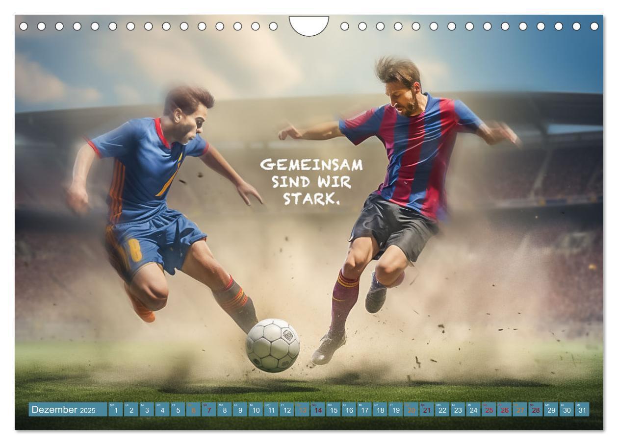 Bild: 9783457160763 | Fußball und tolle Sprüche (Wandkalender 2025 DIN A4 quer), CALVENDO...