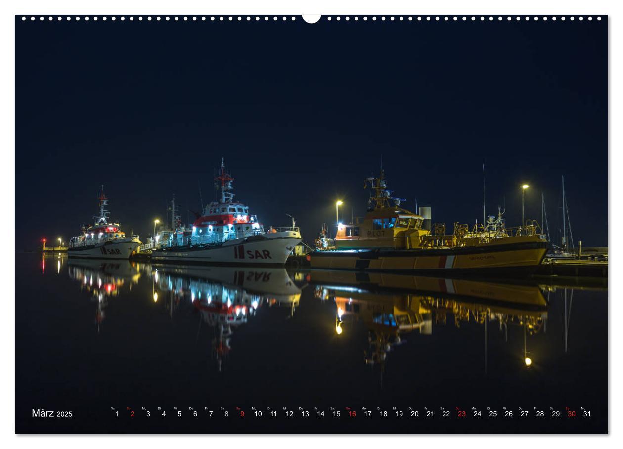 Bild: 9783435656035 | Nachts in Wilhelmshaven Edition mit maritimen Motiven (Wandkalender...