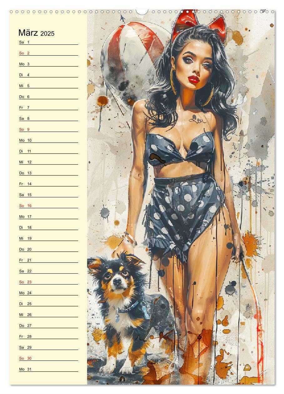 Bild: 9783457128794 | Sexy Pin-up-Girls. Moderne Kunst im Retro-Stil (Wandkalender 2025...