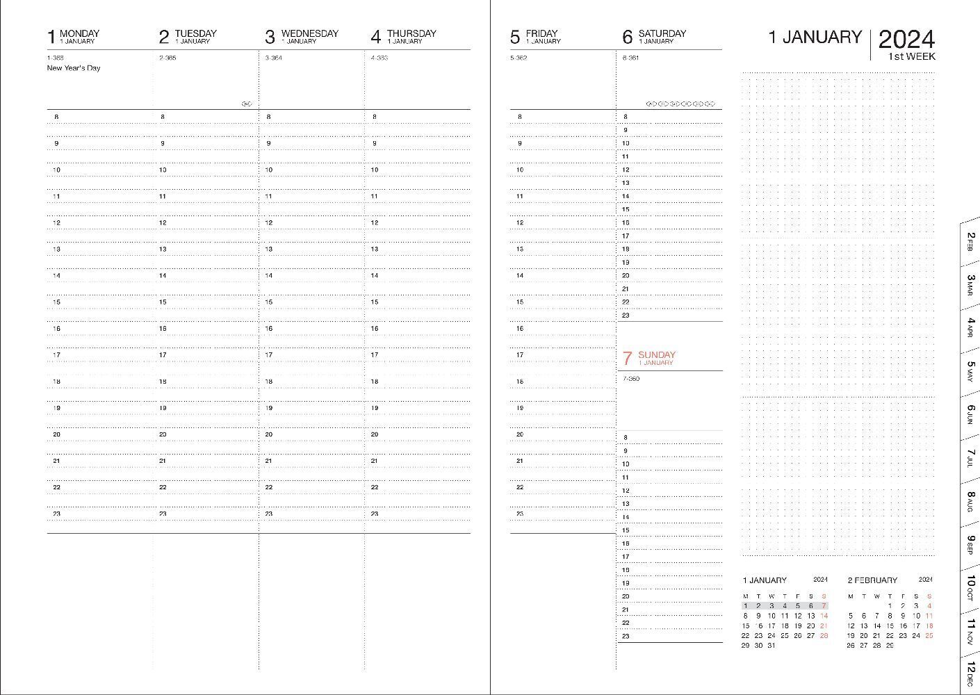 Bild: 4550045107098 | MARK'S 2023/2024 Taschenkalender A5 vertikal, COLORS, Pink | Kalender