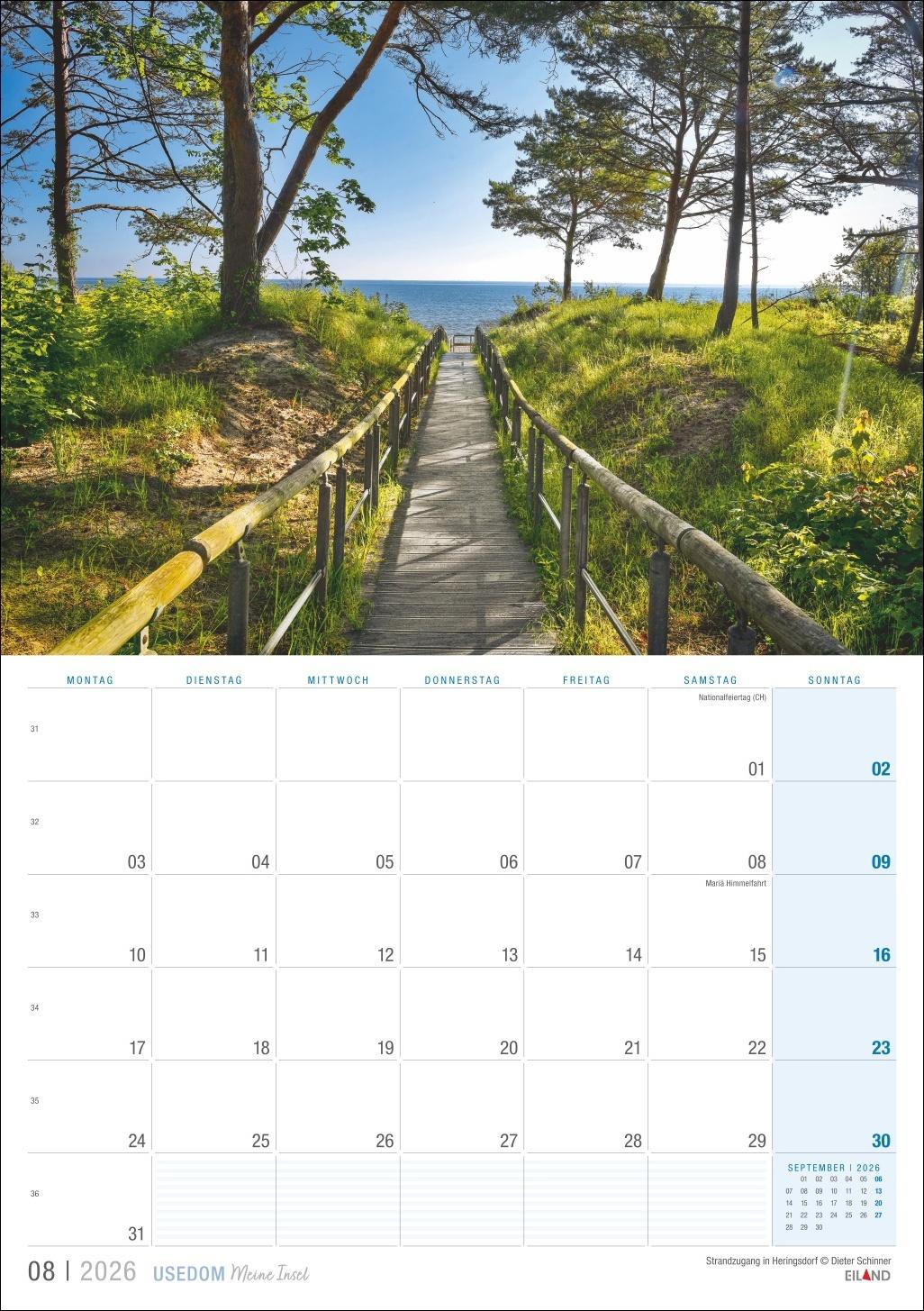 Bild: 9783964023957 | Usedom ...meine Insel Kalender 2026 | Eiland | Kalender | 13 S. | 2026