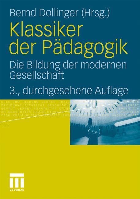 Cover: 9783531185255 | Klassiker der Pädagogik | Die Bildung der modernen Gesellschaft | Buch