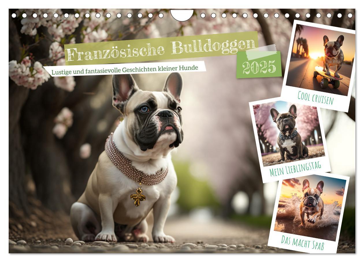 Cover: 9783383869181 | Französische Bulldoggen (Wandkalender 2025 DIN A4 quer), CALVENDO...