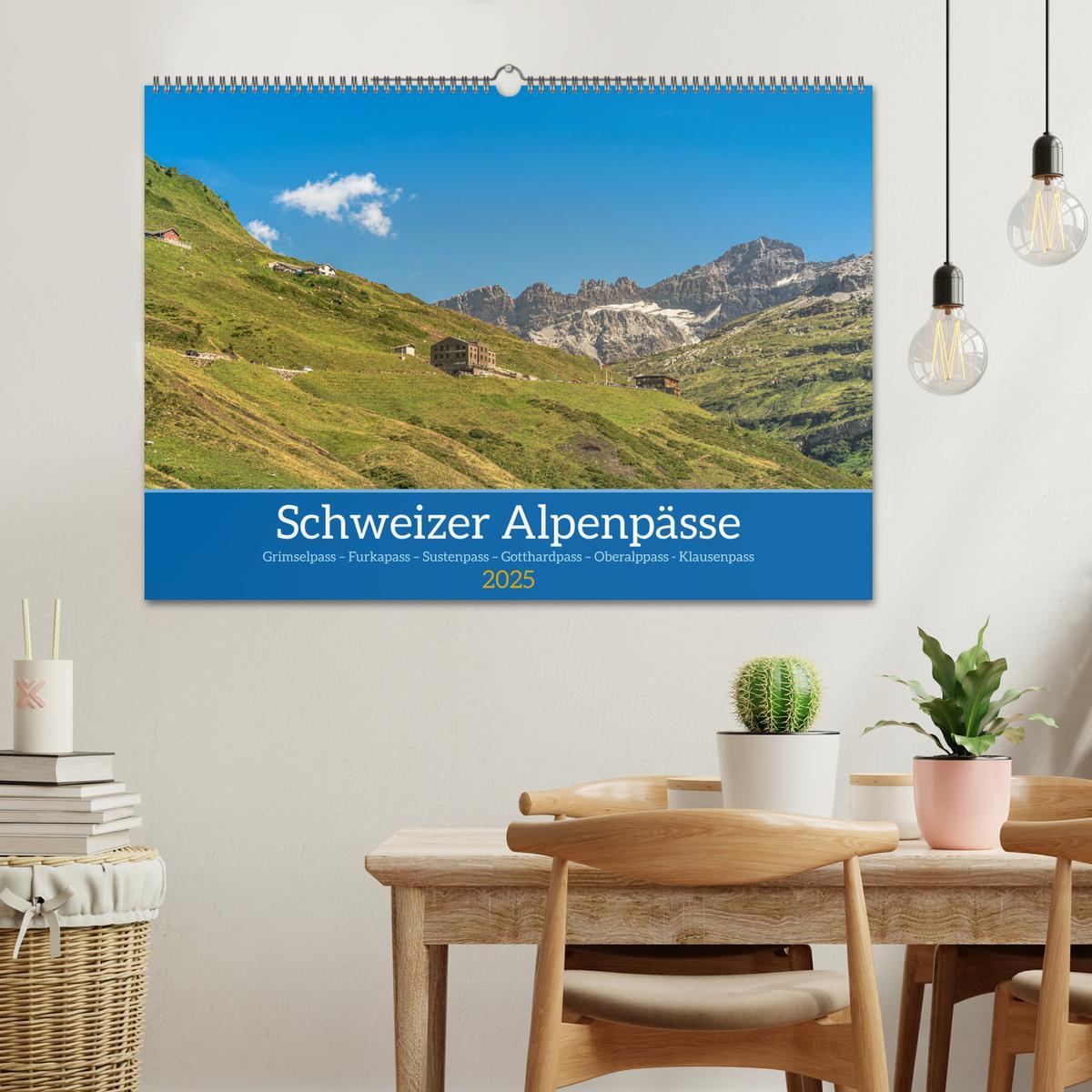 Bild: 9783435481019 | Schweizer Alpenpässe (Wandkalender 2025 DIN A2 quer), CALVENDO...