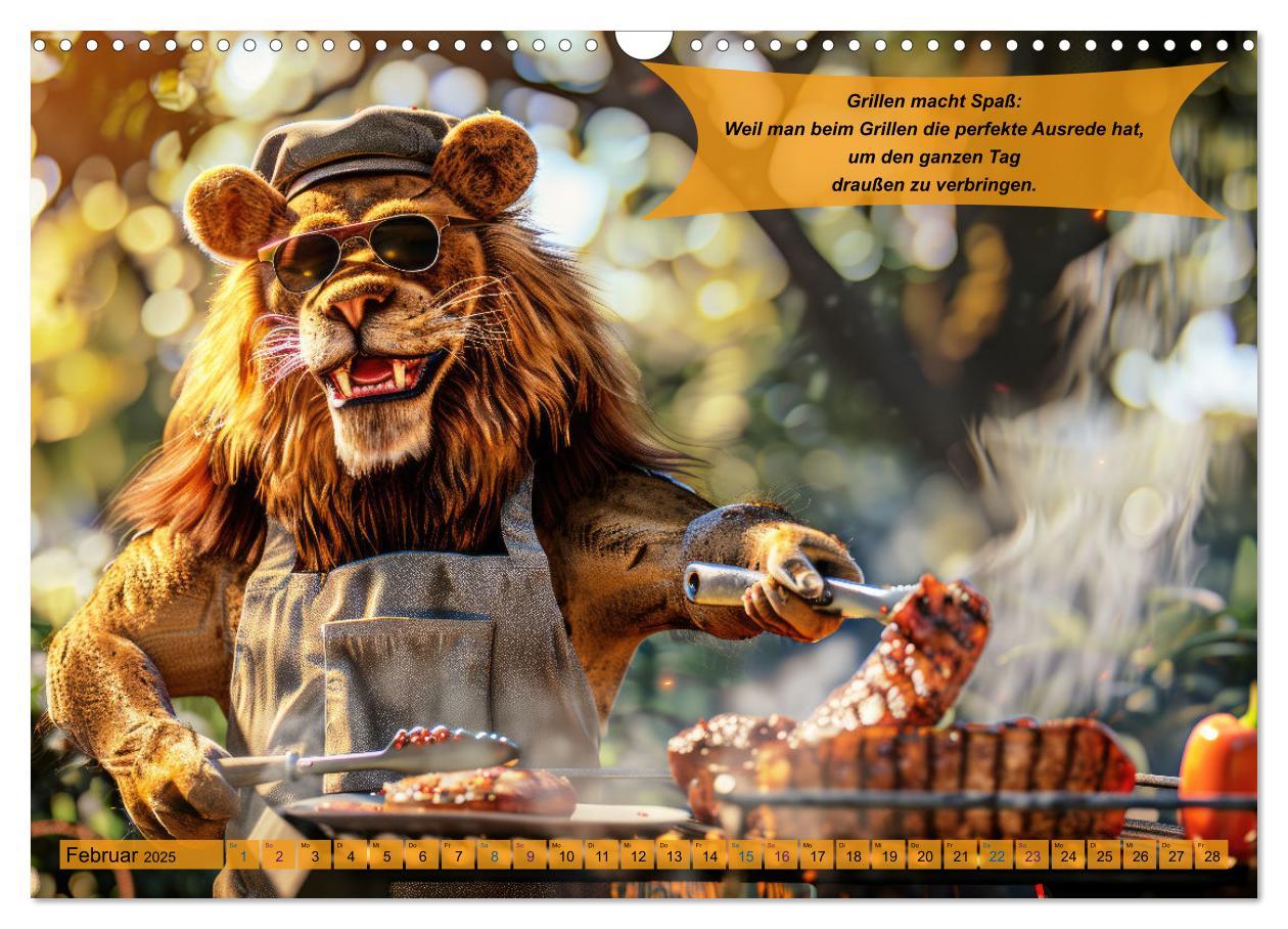 Bild: 9783457168288 | Tierisch lustige Grillmeister (Wandkalender 2025 DIN A3 quer),...