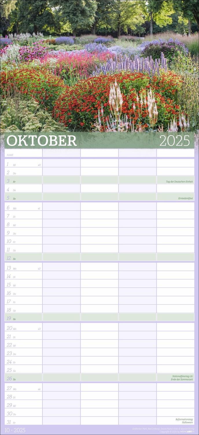 Bild: 9783839901052 | Garten Familienplaner 2025 | Kalender | Spiralbindung | 15 S. | 2025