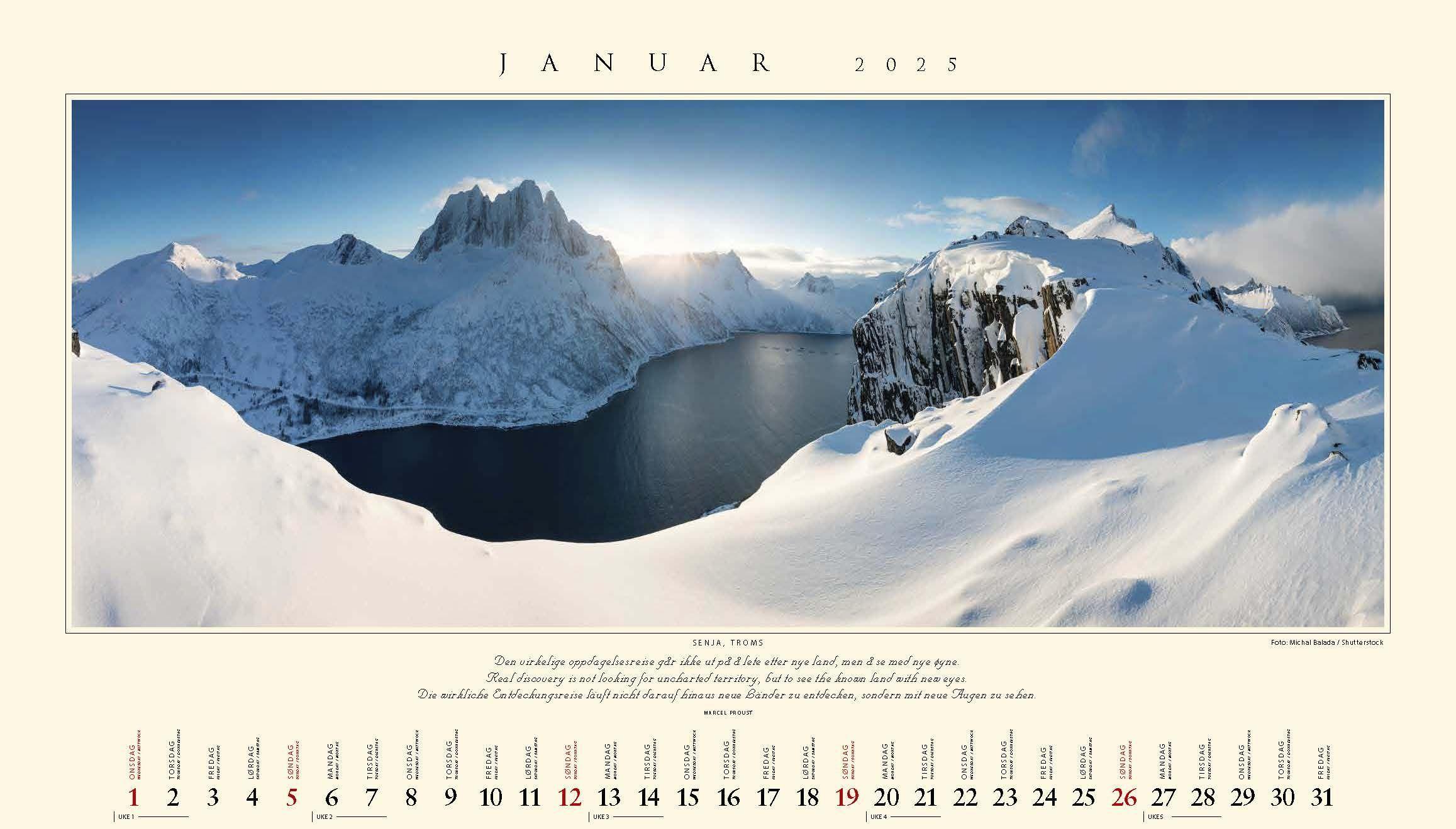 Bild: 9783930232963 | Panorama Norwegen 2025 Wandkalender | Kalenderforlaget | Kalender